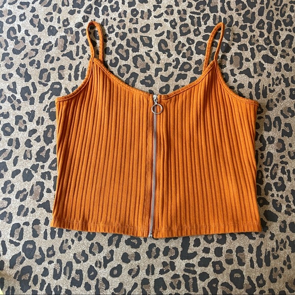 Garage Tops - 🐉🐉🐉Orange Ribbed Crop Top